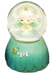 Taros Small Angel Girl Snow Globe 6471 - 2