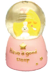 Taros Small Illuminated Moon And Rabbit Snow Globe 6473 - Taros