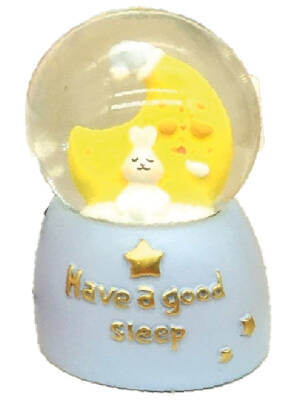 Taros Small Illuminated Moon And Rabbit Snow Globe 6473 - 2