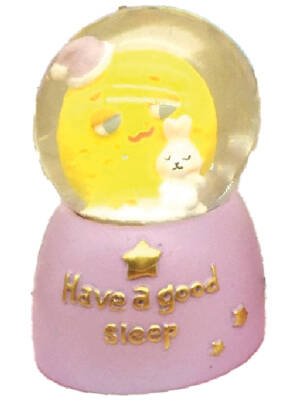 Taros Small Illuminated Moon And Rabbit Snow Globe 6473 - 3