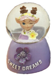 Taros Small Size Illuminated Sweet Dreams Snow Globe 6456 - 5