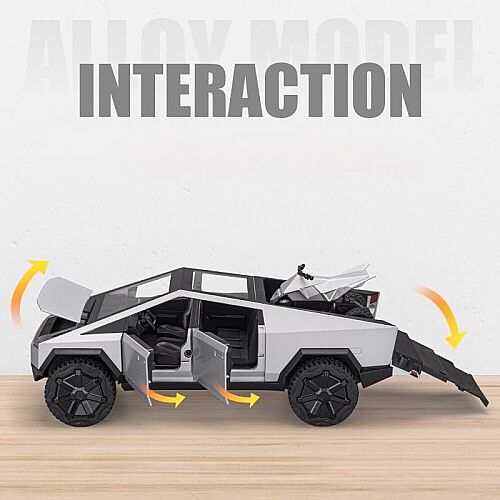 Tesla Cyber ​​Truck Pull Back Die Cast Car Cz146A - 2