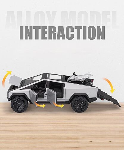 Tesla Cyber ​​Truck Pull Back Die Cast Car Cz146A - 4