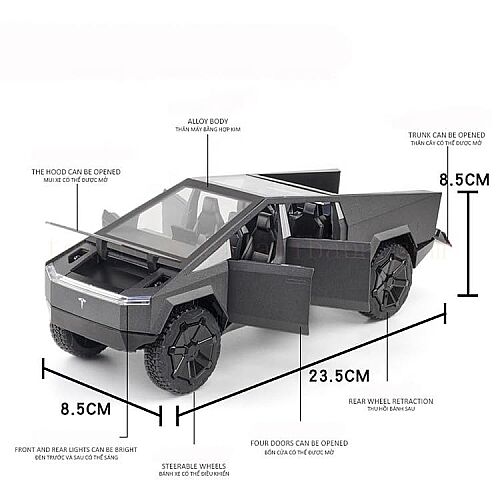 Tesla Cyber ​​Truck Pull Back Die Cast Car Cz146A - 6