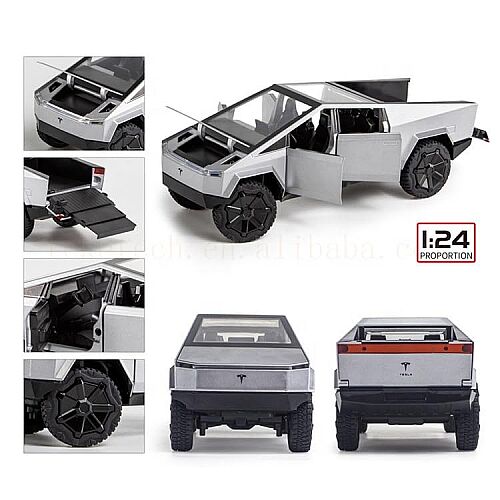 Tesla Cyber ​​Truck Pull Back Die Cast Car Cz146A - 5
