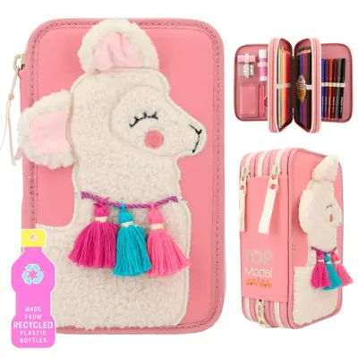 Top Model 3-Tier Full Pencil Case Alpaca 412584 - 1