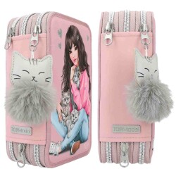 Top Model 3-Tier Full Pencil Case With Cat Design 411754 - 1
