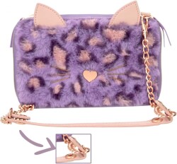 Top Model Double Pencil Case With Metal Chain Lilac Leo Love 412149 - 2