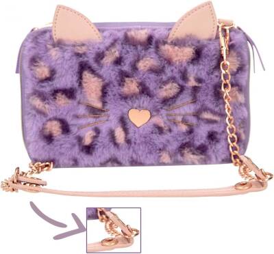 Top Model Double Pencil Case With Metal Chain Lilac Leo Love 412149 - 2