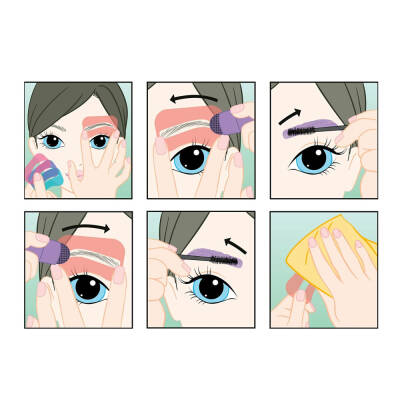 Top Model Eyebrow Set, Brown 2155703001 - 2