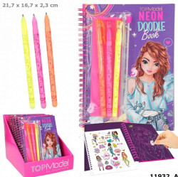 Top Model Neon Doodle Book With Neon Pen Set 411932 - 2