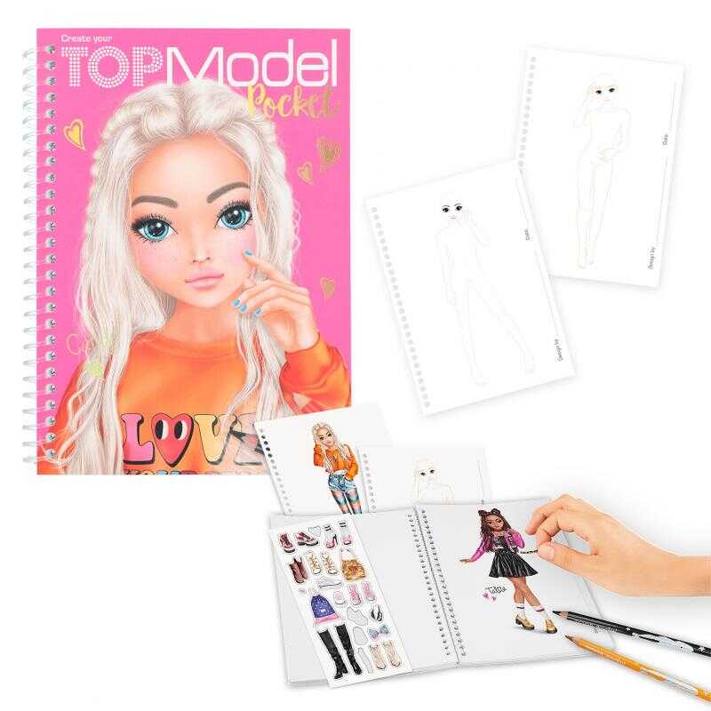 Coloring Book Model Top Model Pocket Colouring Book 411821 | HUPALUPA STORE