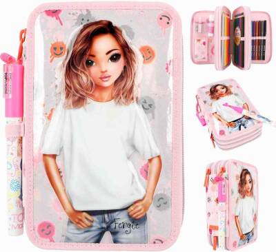 Top Model Triple Pencil Case 3 Compartments With Pen Happy Together 0412262 - 1