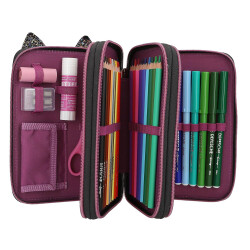 Top Model Triple Pencil Case Leo Rebel Kitty 413020 - 2