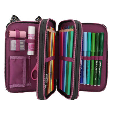 Top Model Triple Pencil Case Leo Rebel Kitty 413020 - 2