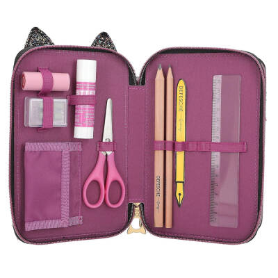 Top Model Triple Pencil Case Leo Rebel Kitty 413020 - 3