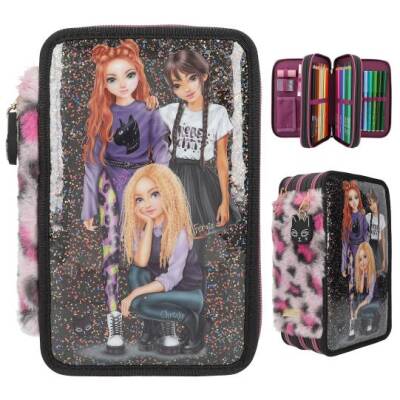 Top Model Triple Pencil Case Rebel Kitty 413017 - 1