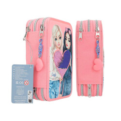 Topmodel 3-Layer Filled Pencil Case With Heart Sequins 412950 - 5