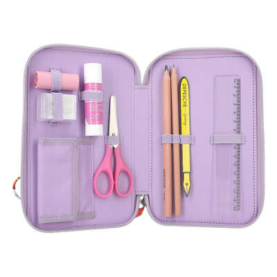 Topmodel 3-Layer Pencil Case With Telephone Figure And Filling 412842 - 3