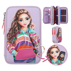 Topmodel 3-Layer Pencil Case With Telephone Figure And Filling 412842 - 1