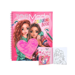 Topmodel Heart Sequin Cover Coloring Book 412977 - 1