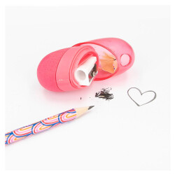 Topmodel Heart-Shaped Pencil Sharpener With Eraser 412855 - 2