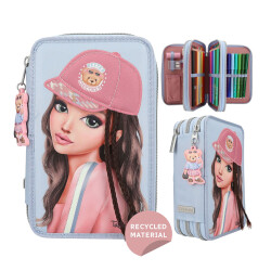 Topmodel Team Teddy 3-Tier Blue Filled Pencil Case 413010 - 1