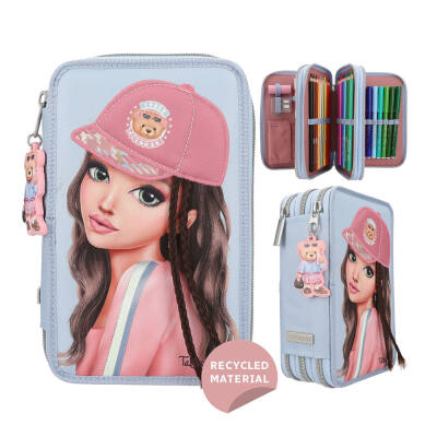 Topmodel Team Teddy 3-Tier Blue Filled Pencil Case 413010 - 1