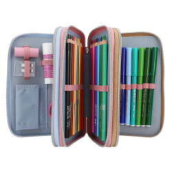 Topmodel Team Teddy 3-Tier Rose Pink Filled Pencil Case 413009 - 3