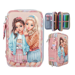 Topmodel Team Teddy 3-Tier Rose Pink Filled Pencil Case 413009 - 1