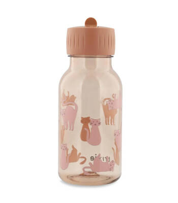 Trixie 07-143 Tritan Water Bottle With Straw 350Ml - Charming Cat - 1
