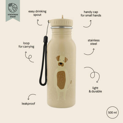 Trixie 41-223 | Stainless Steel Water Bottle 500Ml - Mr. Dog - 3