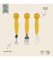Trixie 96-432 Silicone Cutlery Set (3 Pieces) - Mr. Lion - 2