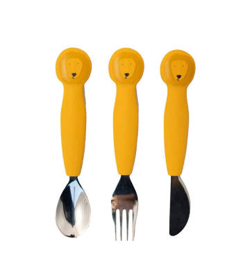Trixie 96-432 Silicone Cutlery Set (3 Pieces) - Mr. Lion - 1