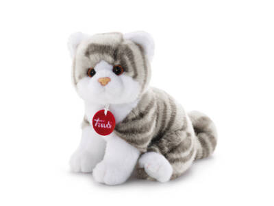 Trudi Kitten Brad White/Grey Plush Tud20851 - 1