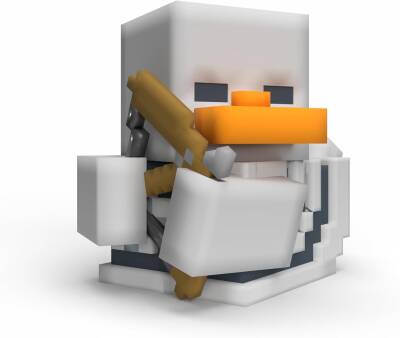 Tubbz Minecraft Skeleton Boxed Lisanslı Cosplay Ördek Collectible Figür - 1