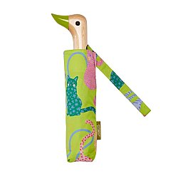 Umbrella Original Duckhead Duck Kompakt Şemsiye Arty Cats Lime-CP076 - Original Duckhead