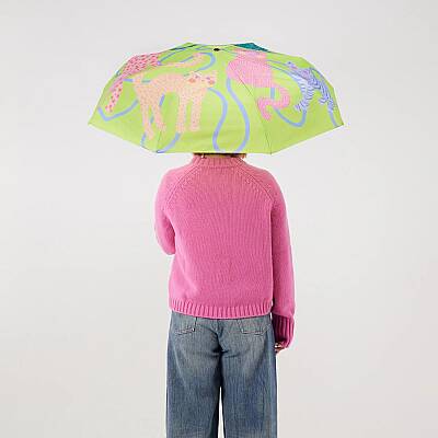 Umbrella Original Duckhead Duck Kompakt Şemsiye Arty Cats Lime-CP076 - 6