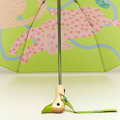 Umbrella Original Duckhead Duck Kompakt Şemsiye Arty Cats Lime-CP076 - 4