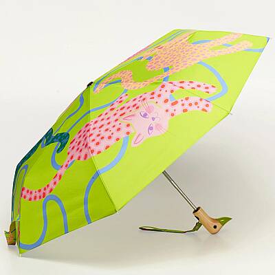 Umbrella Original Duckhead Duck Kompakt Şemsiye Arty Cats Lime-CP076 - 3