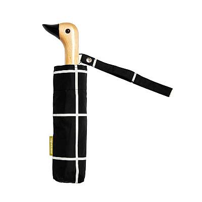 Umbrella Original Duckhead Duck Kompakt Şemsiye Black Grid-CP005 - 1