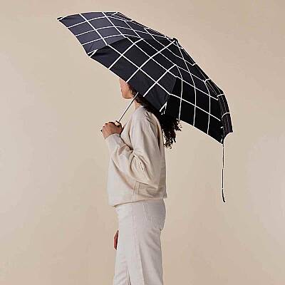 Umbrella Original Duckhead Duck Kompakt Şemsiye Black Grid-CP005 - 5