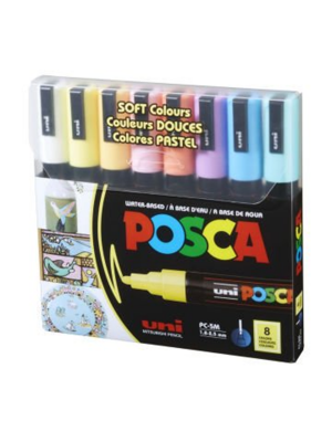 Uniball Posca Markers Soft Color 8-Pack (1.8-2.5G) - 1