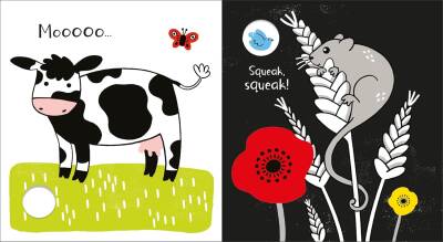 Usborne - Baby's Black And White Books Farm - 3