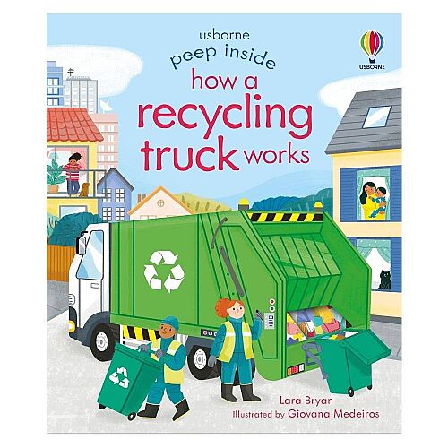 Usborne - Peep Inside How A Recycling Truck Works - 1