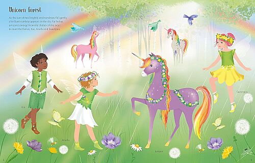 Usborne - Sticker Dolly Dressing Rainbow Unicorns - 3