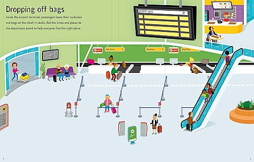 Usborne Airport Sticker And Colouring Book - 2