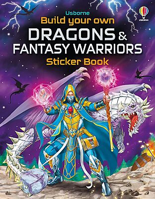 Usborne  Build Your Own Dragons and Fantasy Warriors Sticker Book - 1