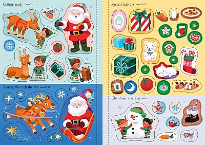 Usborne Sparkly Santa Sticker Book - 6