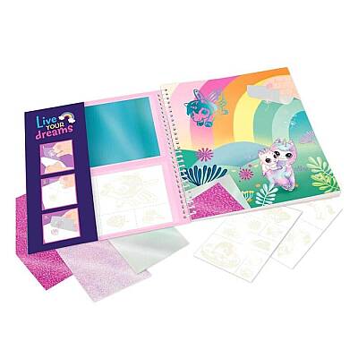 Ylvi Unicorn Boyanabilir Şablonlu Stickerli Tasarım Defteri 412472 - 4